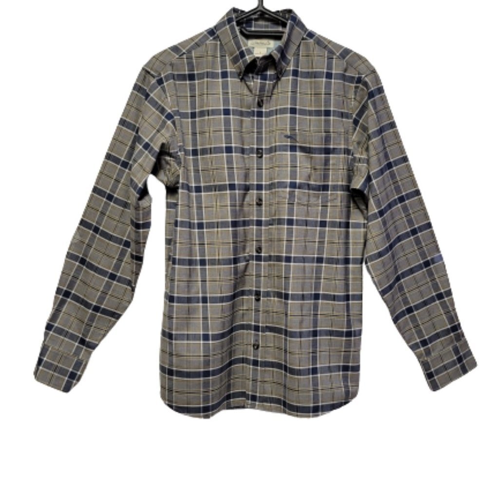 Plaid Cotton Long Sleeve Shirt Size S